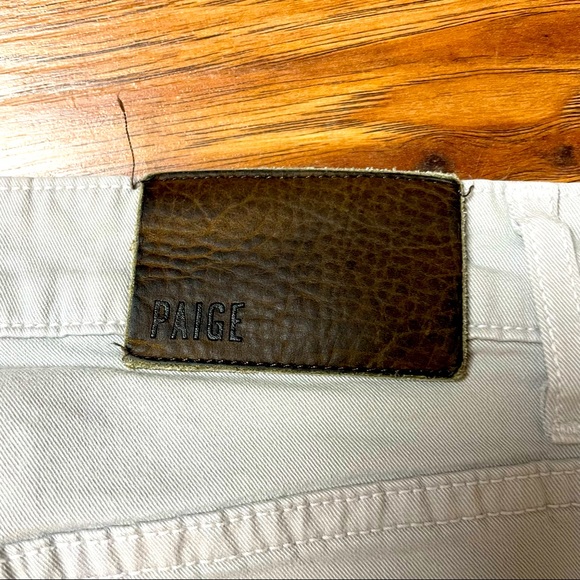 Paige Men’s Normandie Slim Straight Leg Light Gray 5 Pockets Pants Size 31X32 - Picture 9 of 13